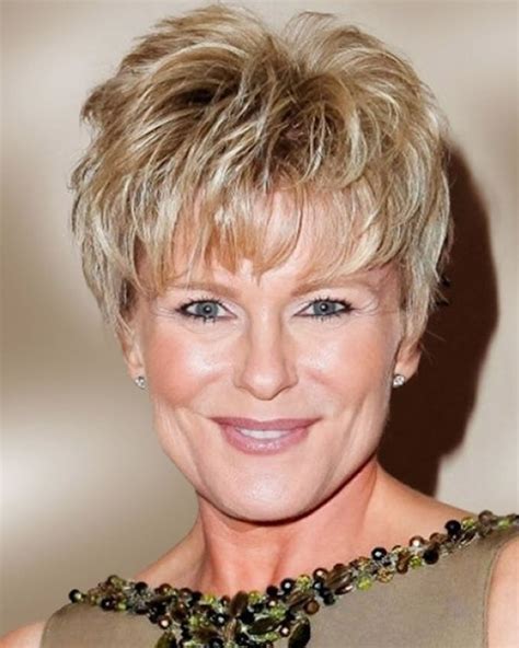 Hairstyles short over 60 - 5: Fine Straight Hair. Short bob hairstyles for fine, straight hair over 60 in a white hue offer a polished and timeless look. The sleek silhouette is both elegant and easy to manage, making it an ideal choice for mature women. See also 15 Classy Medium Hairstyles for Women Over 60 for a Youthful Look. Source.